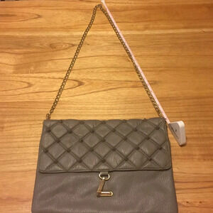 Deux Lux Gray Purse with removable chain